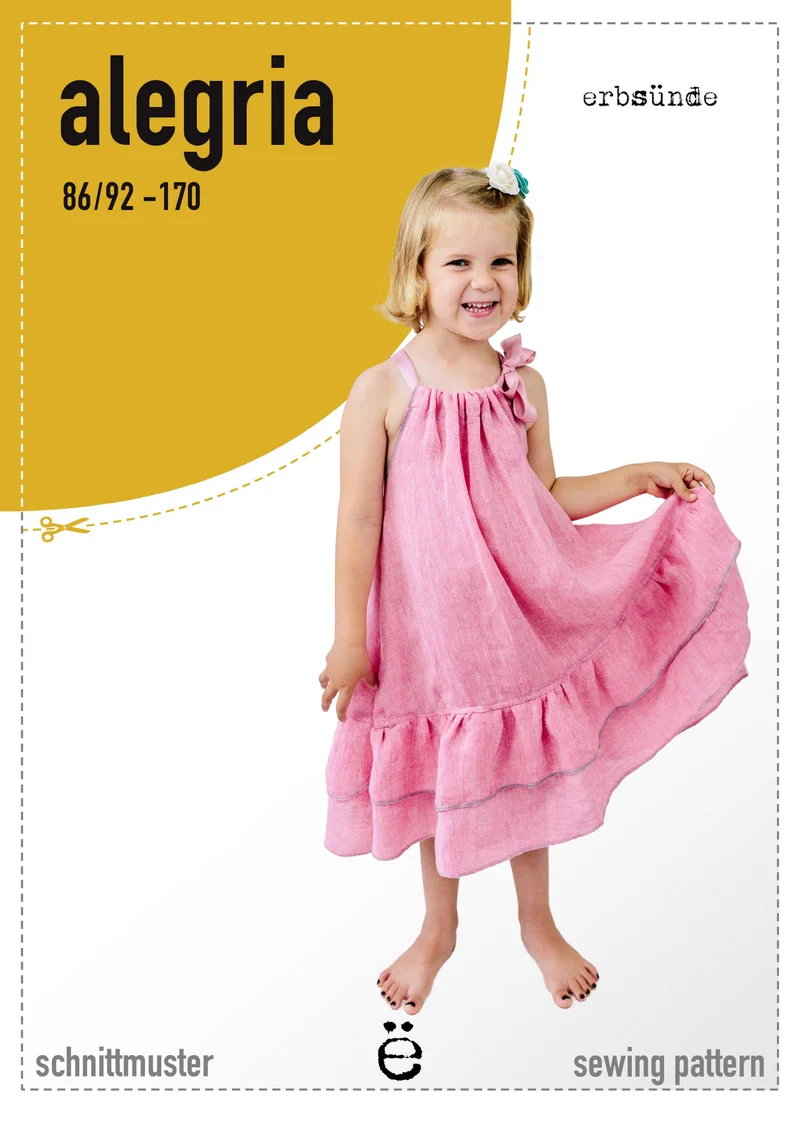 Erbsünde Schnittmuster "alegria" Kleid Kind
