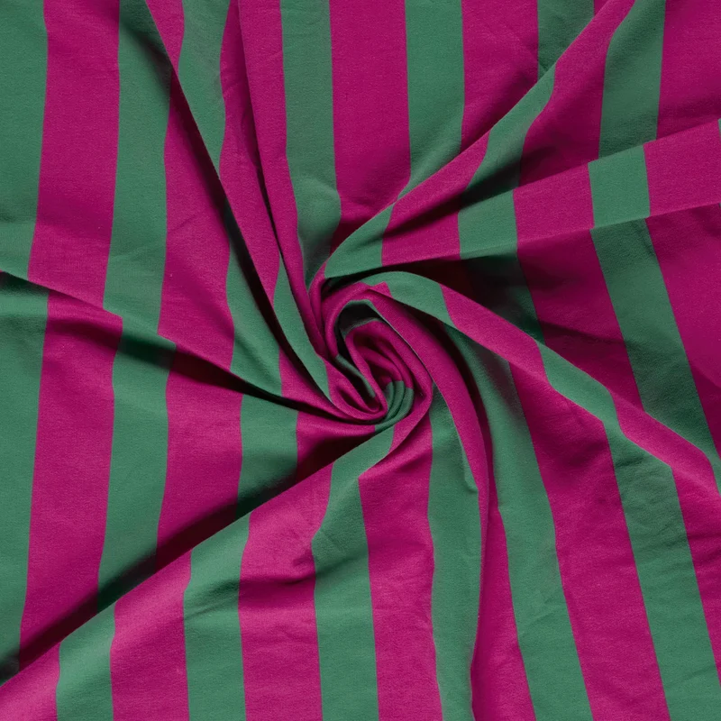 French Terry Streifen – Fuchsia
