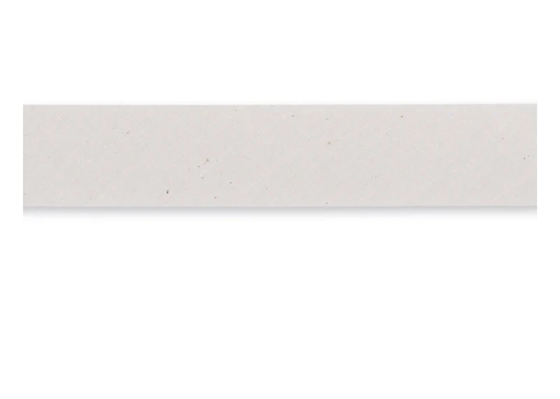 Schrägband Baumwolle 60/30 mm rohweiß