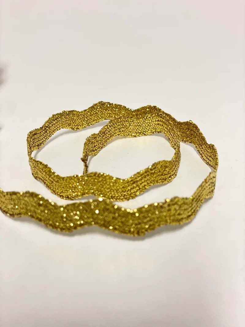 Zackenlitze 9mm Metallic gold