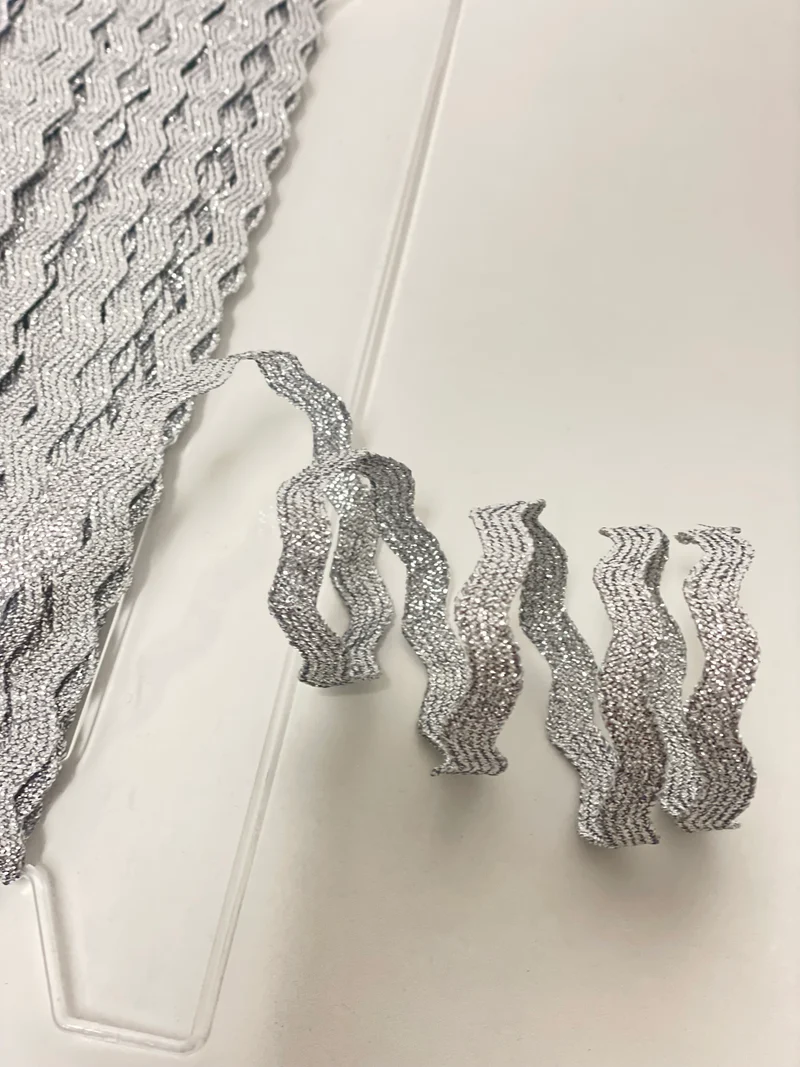 Zackenlitze 9mm Metallic silber