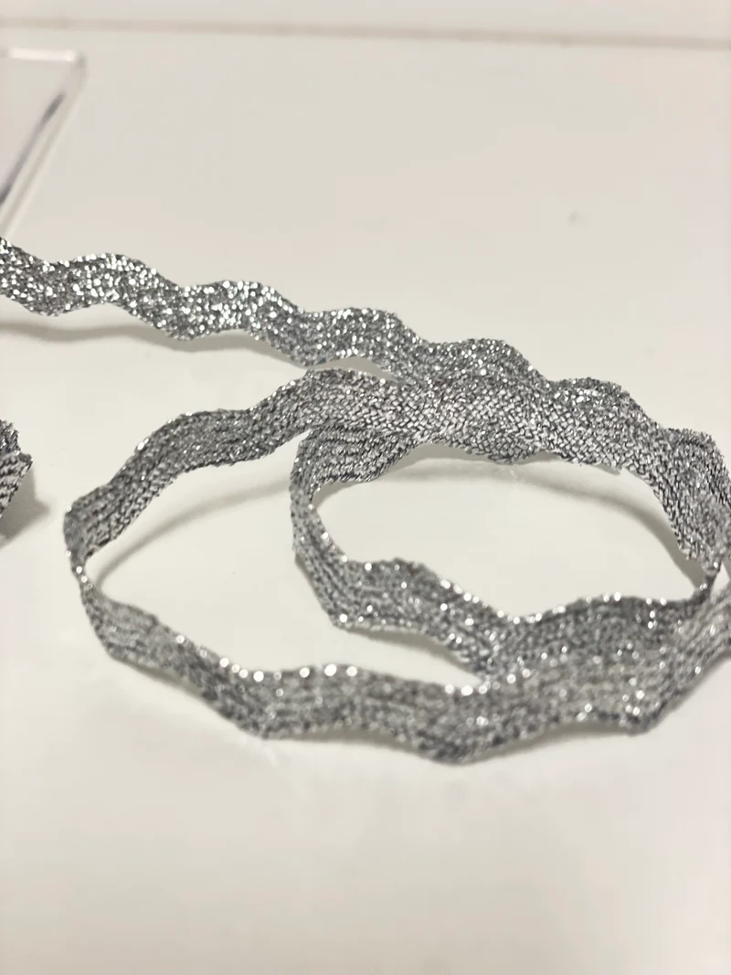 Zackenlitze 9mm Metallic silber