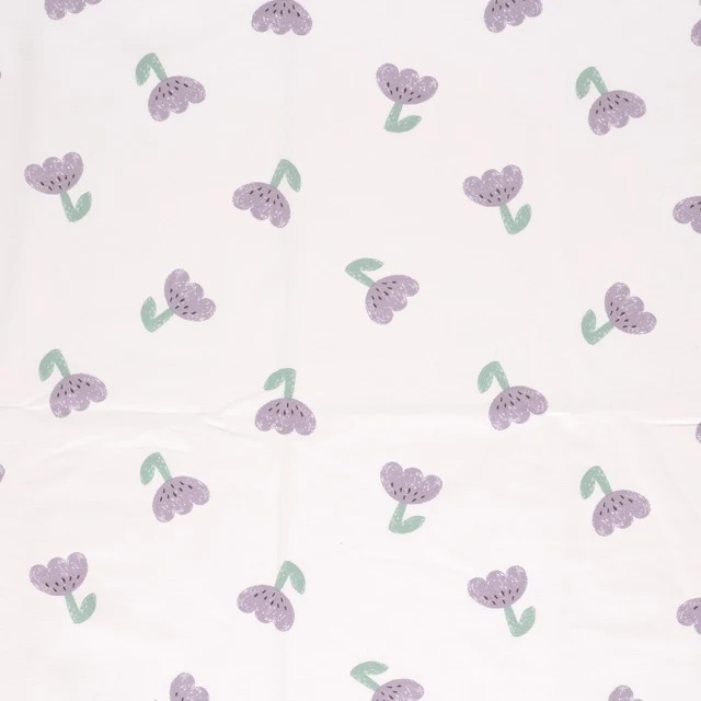 French Terry Tulpen violett