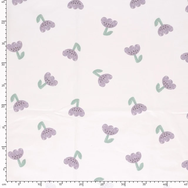 French Terry Tulpen violett