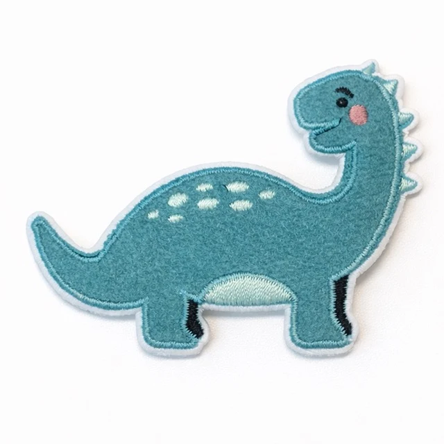 Aufnäher Dinosaurier Brontosaurus – Cute Dino-Patch zum Aufbügeln aus Velours