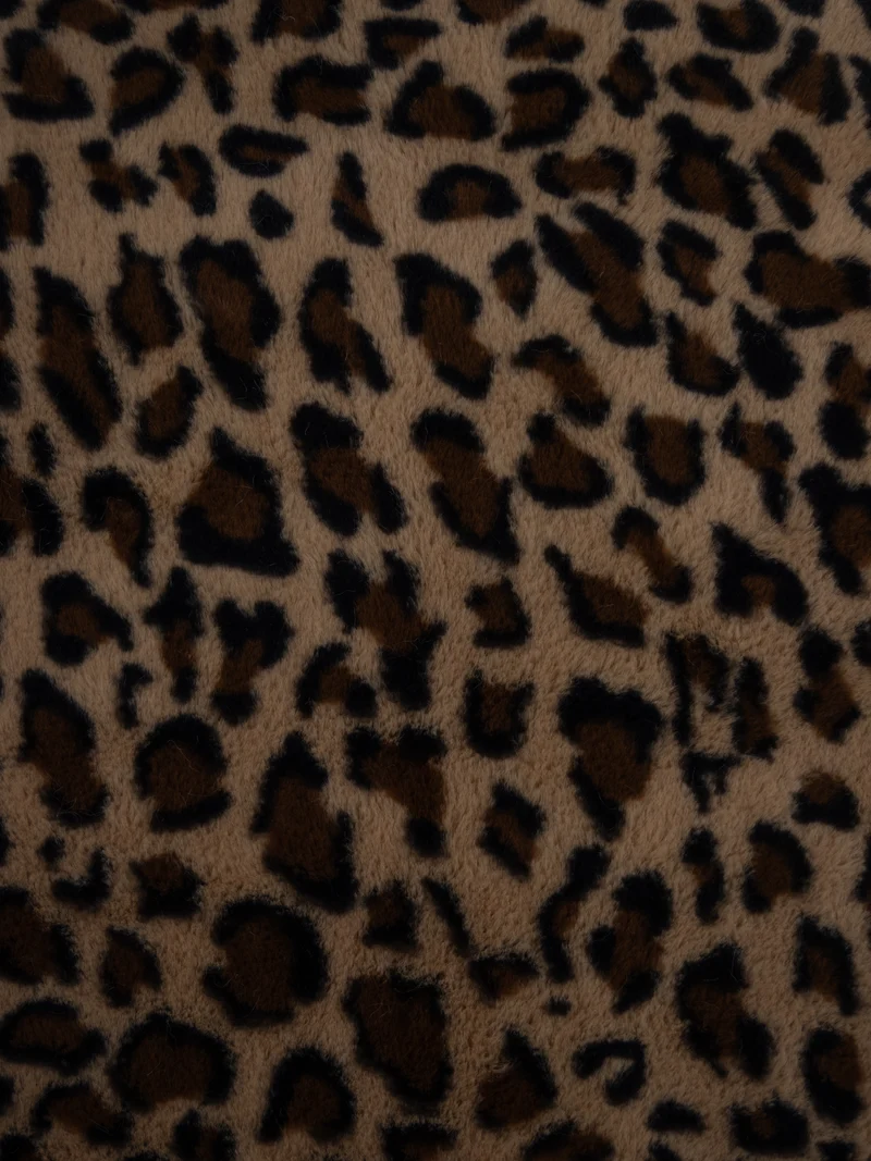 Plüschstoff Kunstpelz Leoprint Punami Swafing