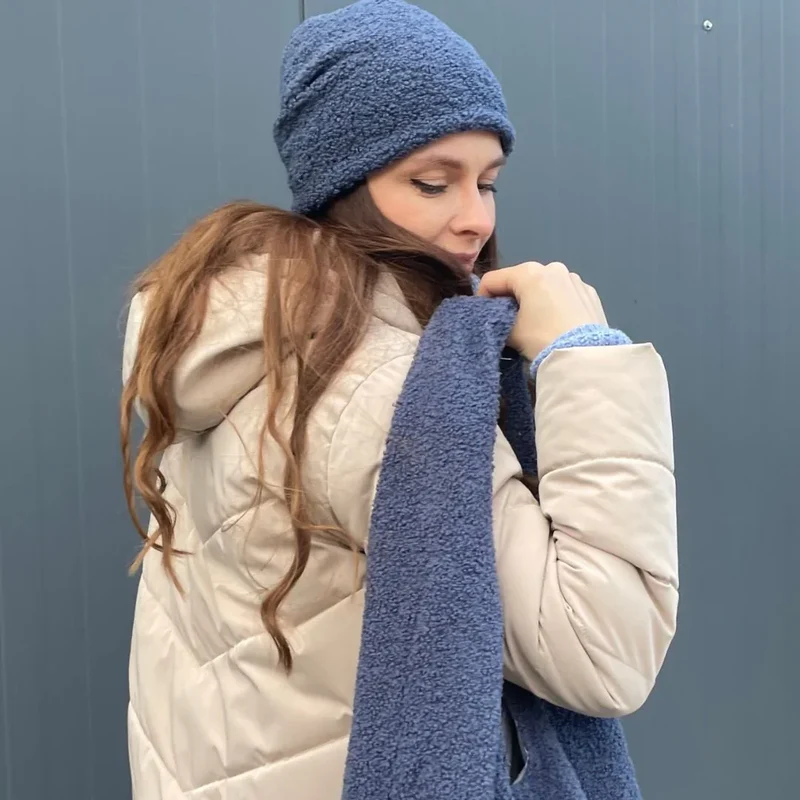 Strick-Bouclé Stoff