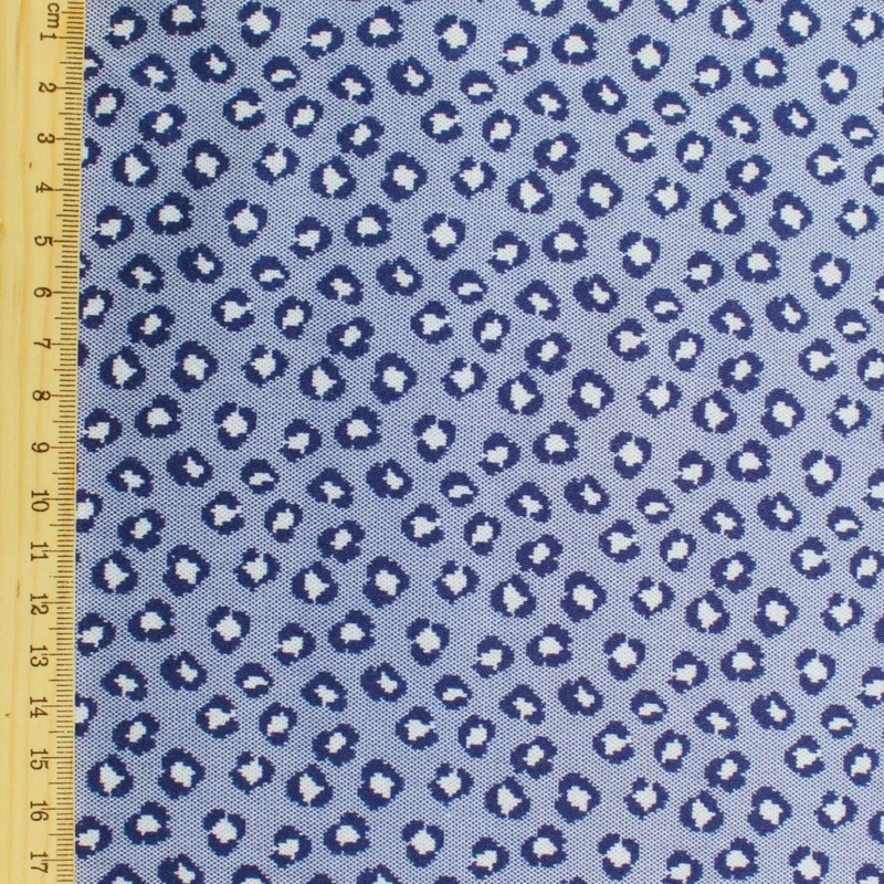 Baumwollsatin mini Leo | Blau