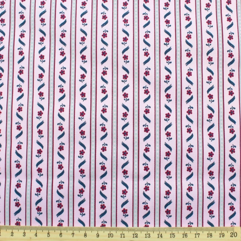 Baumwollsatin kleine Blumen | Rosa