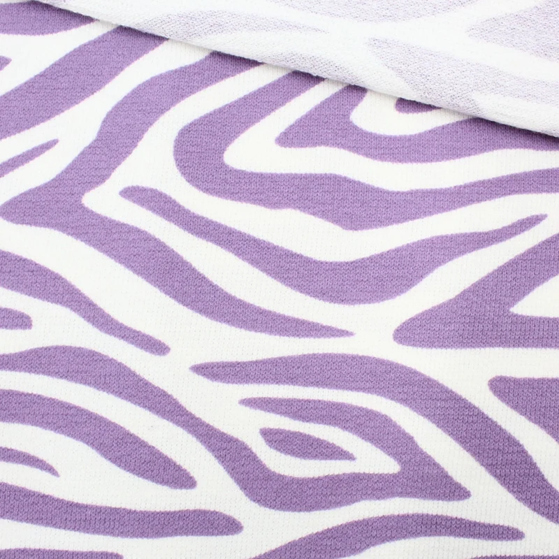 Terry Krepp Stoff Zebra