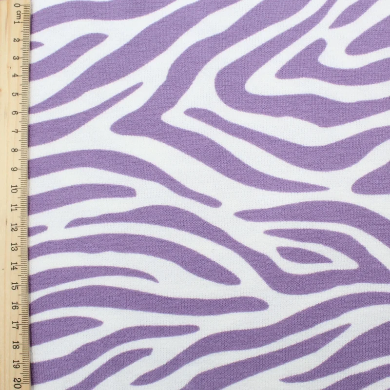 Terry Krepp Stoff Zebra