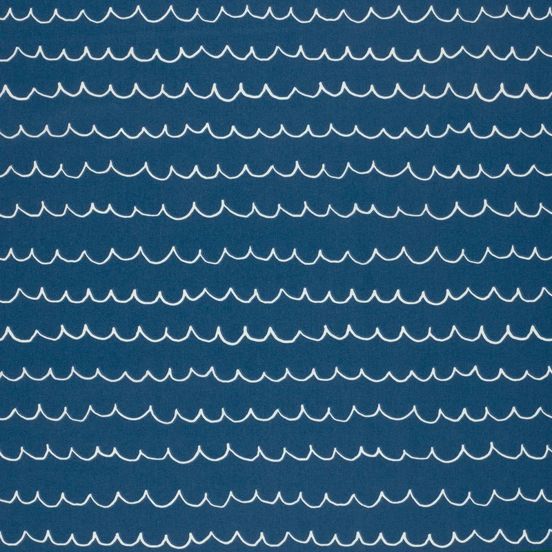 Baumwollpopeline Aqua – Cobalt