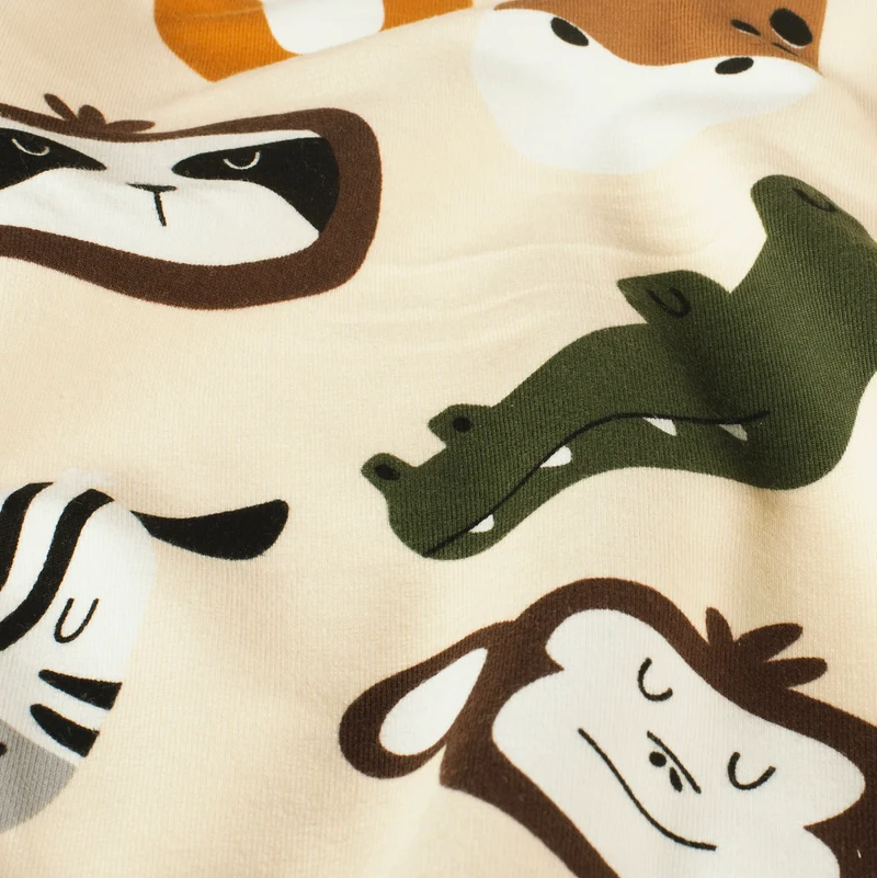 French Terry Abstrakt – Beige