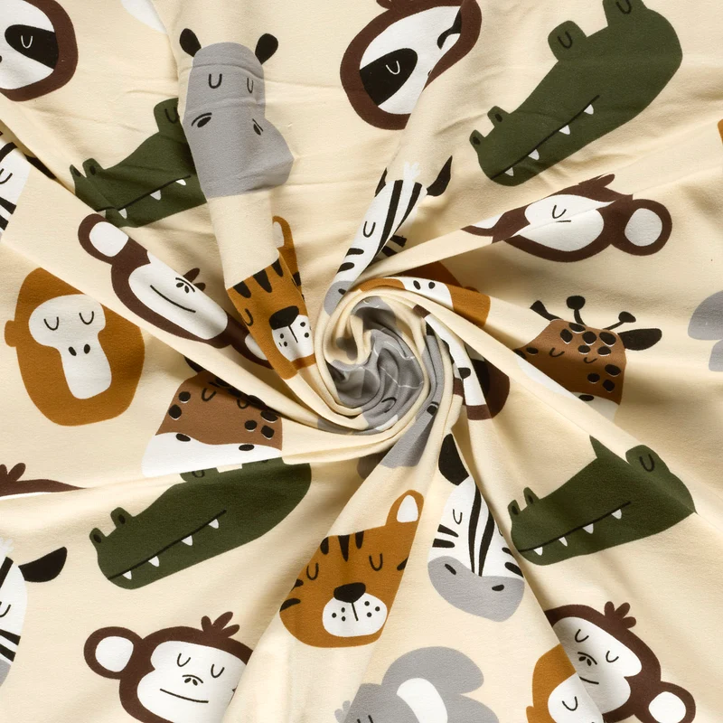 French Terry Abstrakt – Beige
