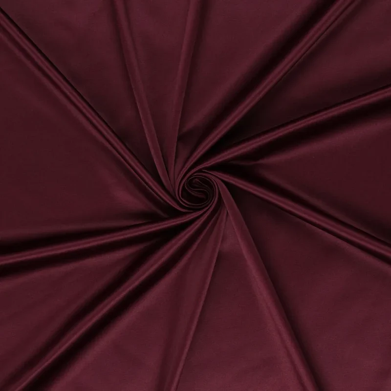 Baumwoll Stretch Satin Selena uni dunkelrot