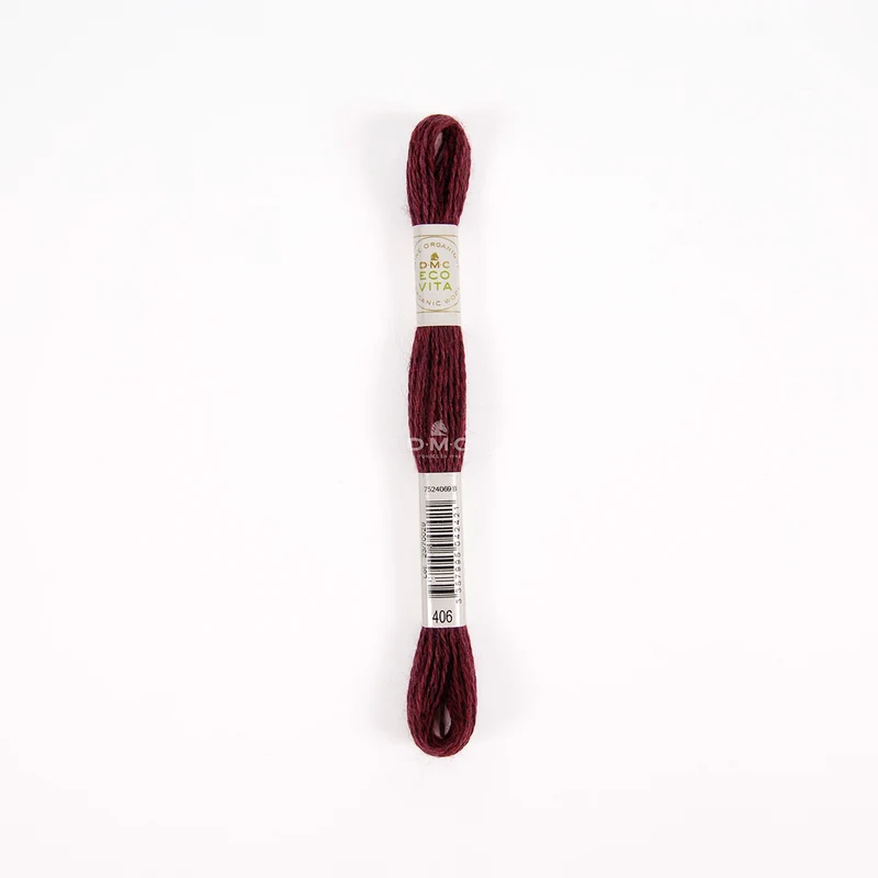 DMC Eco Vita Stick- und Stopfgarn rot / rosa / beere – Bio Wolle 16m