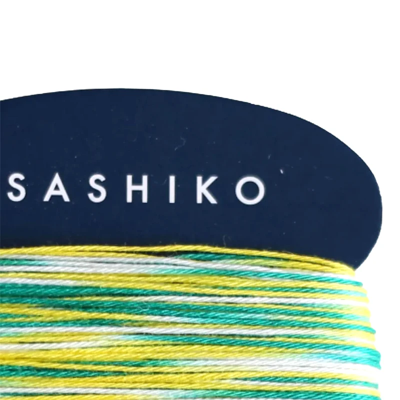 Daruma Sashiko Garn - 402 gelb grün Mix