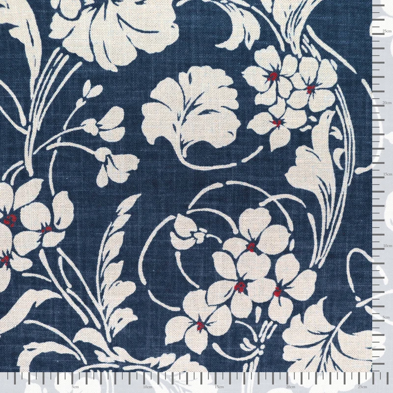 Blumen & Arabesken - Dunkelblau