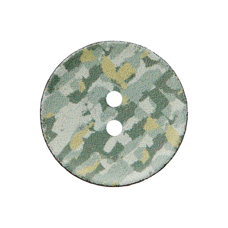 Prym Lederknopf 2-Loch, recycelt, Camouflage, 23 mm