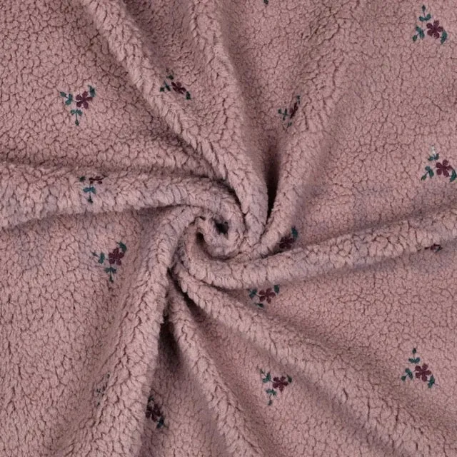 Teddystoff mit kleinen Blüten