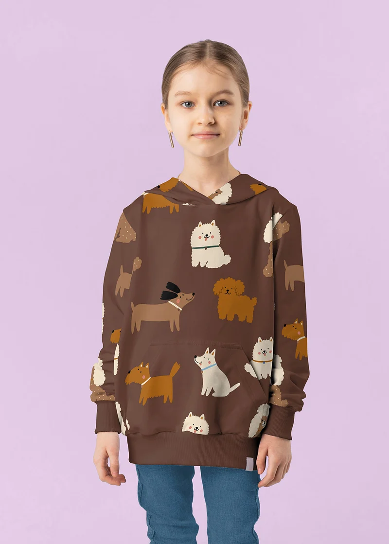 French Terry Hunde – Braun