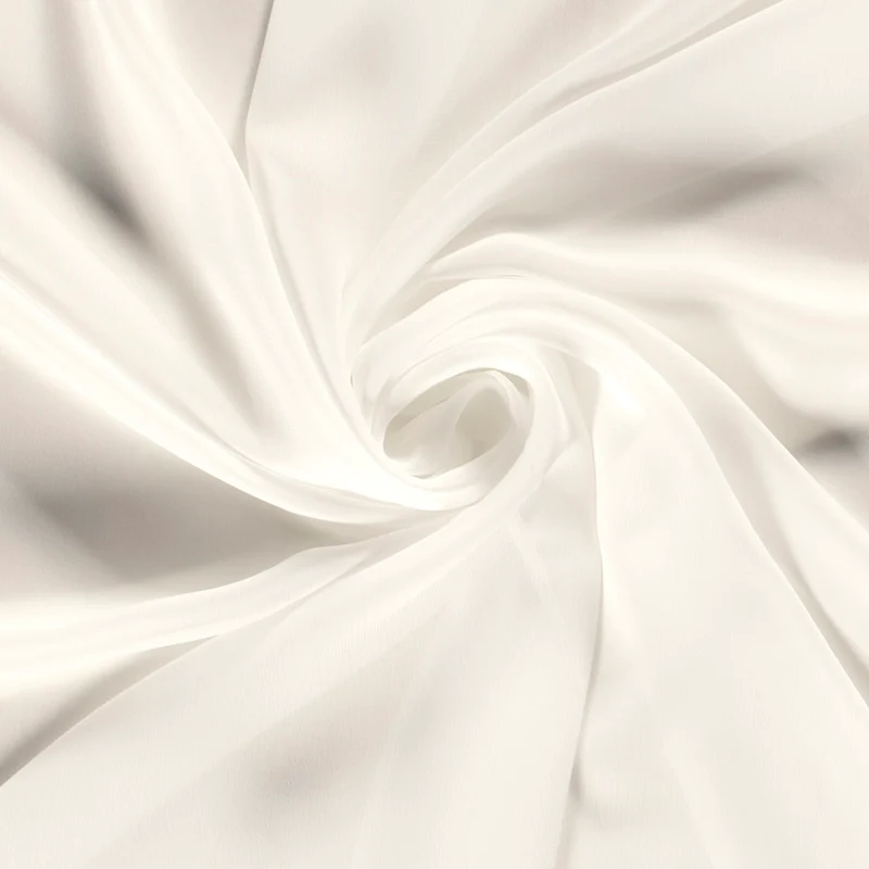 Chiffon Stoff Uni naturweiß