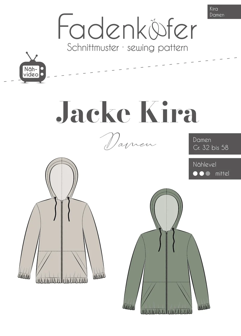 Fadenkäfer Schnittmuster "Jacke Kira" Damen