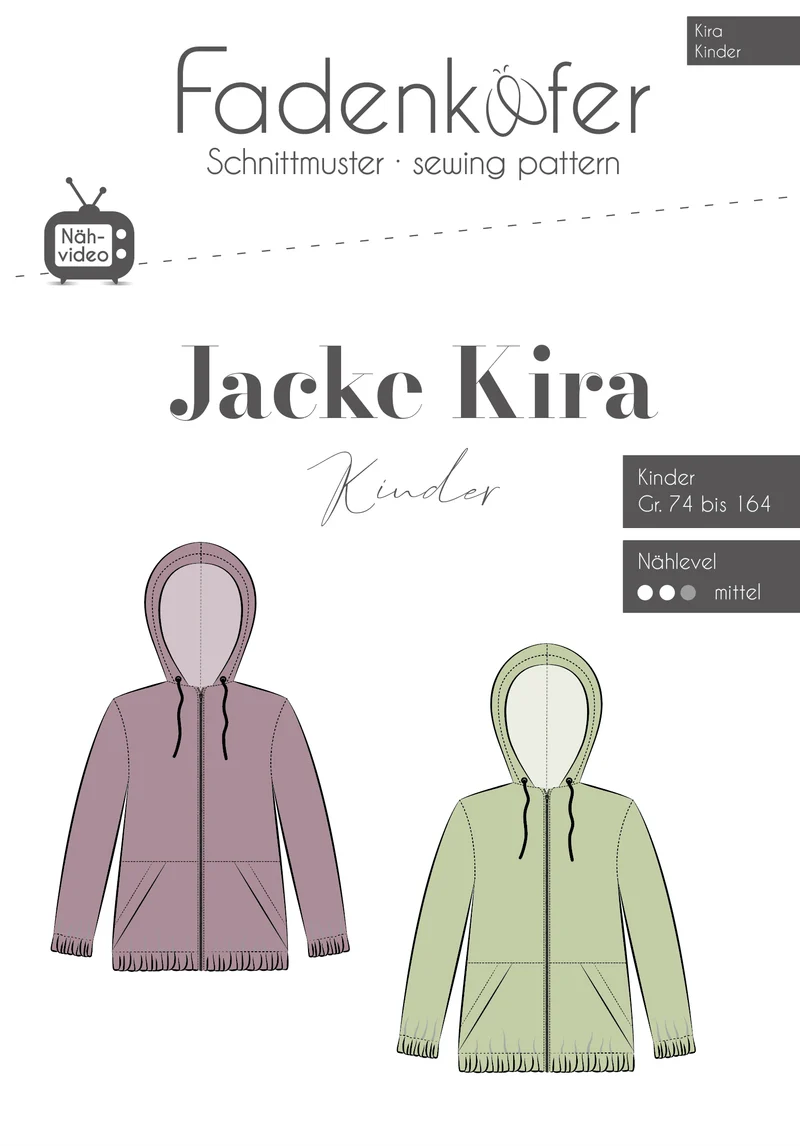 Fadenkäfer Schnittmuster "Jacke Kira" Kinder