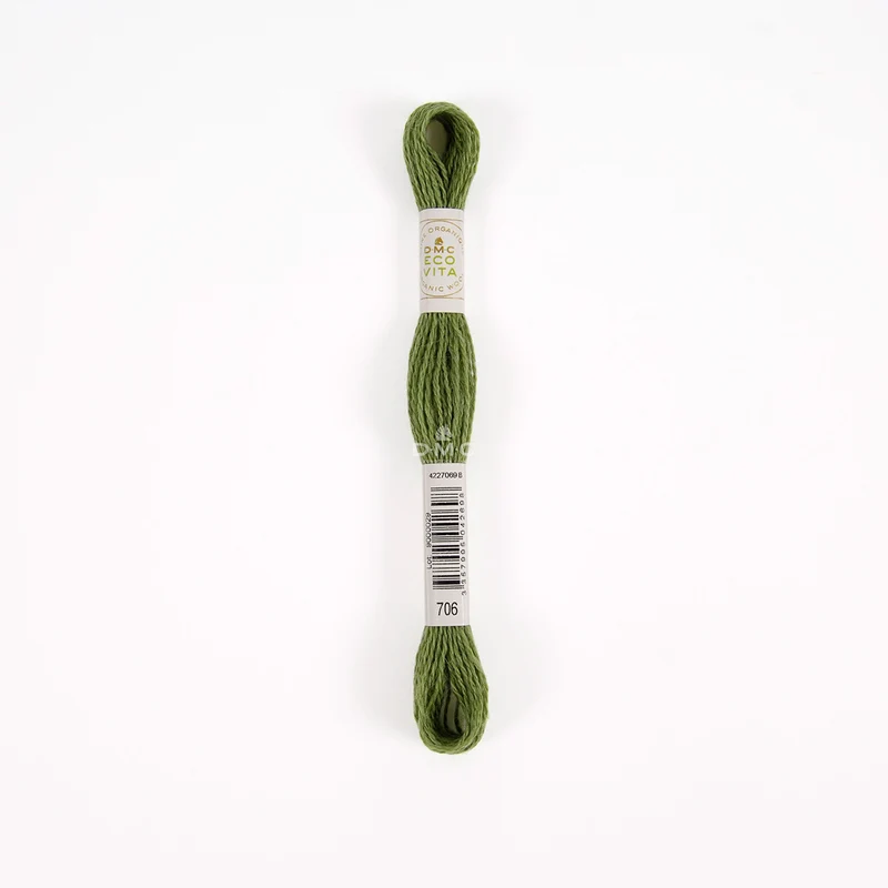 DMC Eco Vita Stick- und Stopfgarn grün – Bio Wolle 16m zum Stopfen