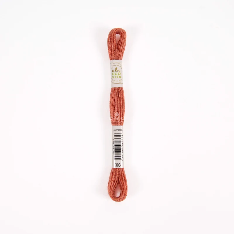 DMC Eco Vita Stick- und Stopfgarn orange / gelb – Bio Wolle 16m