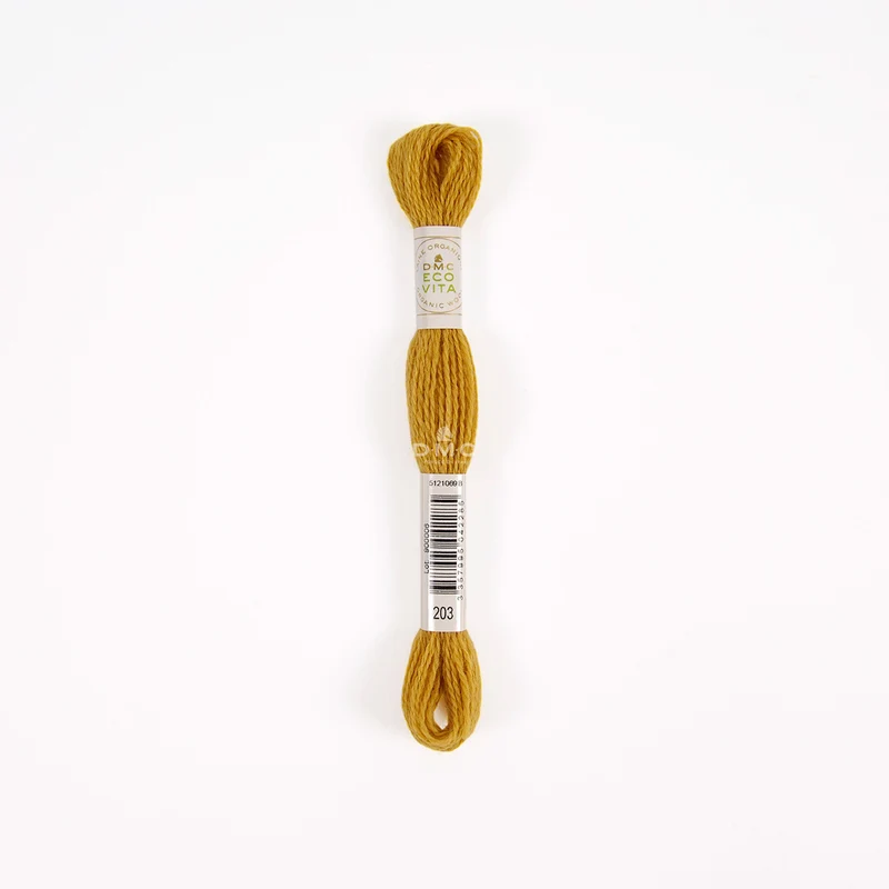 DMC Eco Vita Stick- und Stopfgarn orange / gelb – Bio Wolle 16m