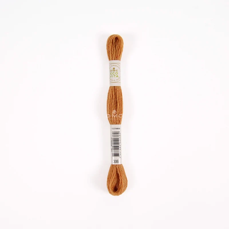 DMC Eco Vita Stick- und Stopfgarn orange / gelb – Bio Wolle 16m