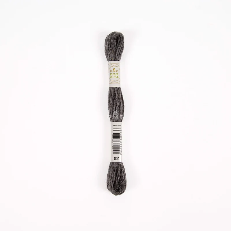 DMC Eco Vita Stick- und Stopfgarn grau schwarz – Bio Wolle 16m