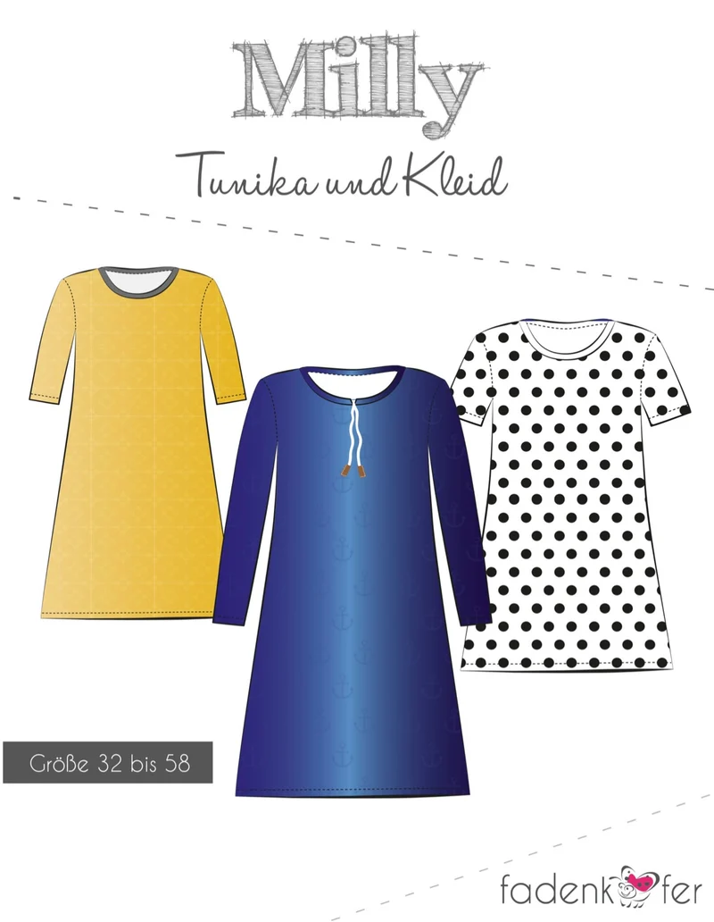 Fadenkäfer Schnittmuster "Milly" Kleid Damen