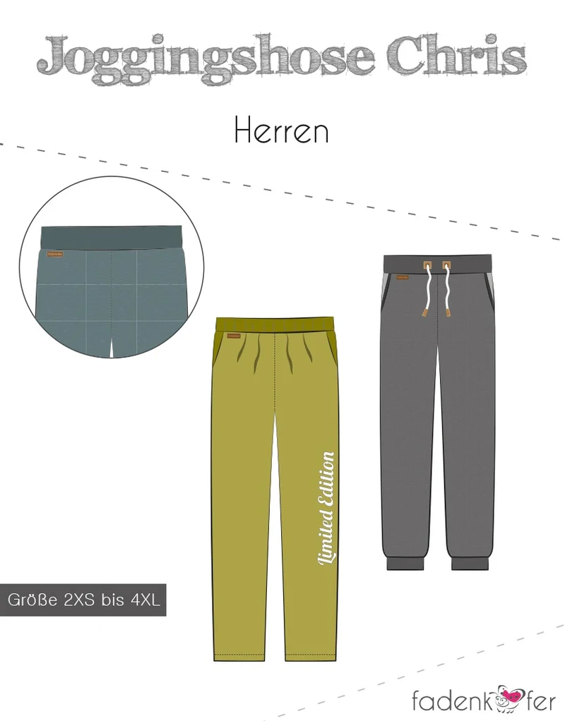 Fadenkäfer Schnittmuster "Chris" Jogginghose Herren