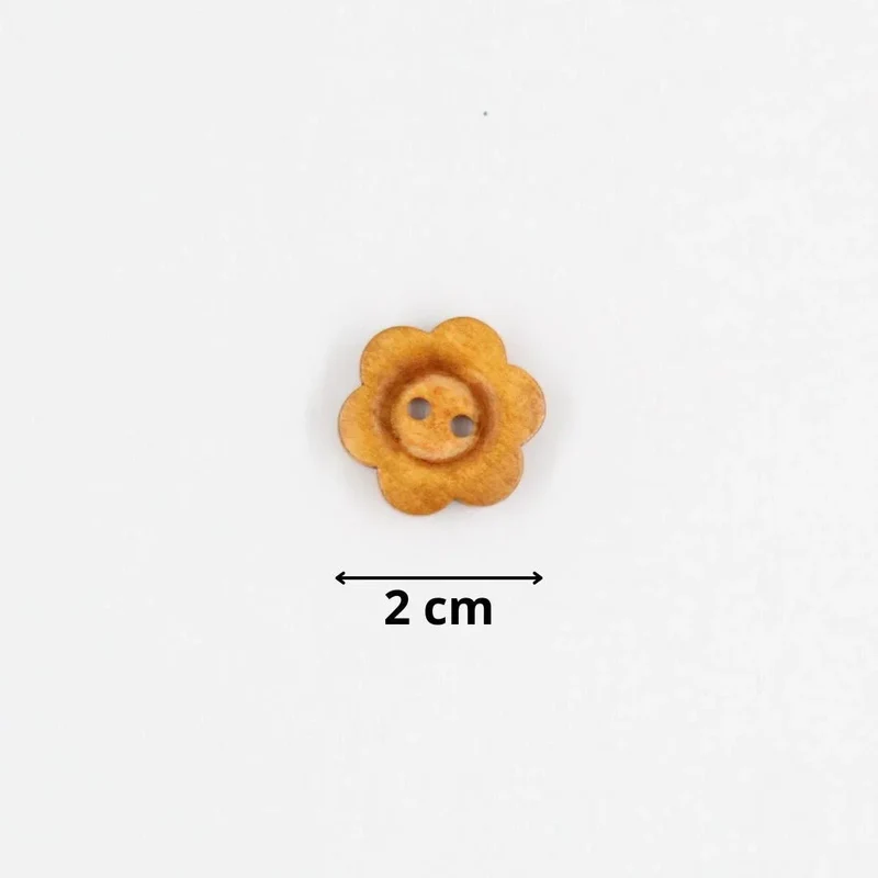 Holzknopf Blume | 1 Stück