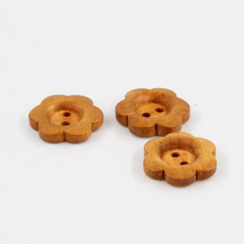 Holzknopf Blume | 1 Stück
