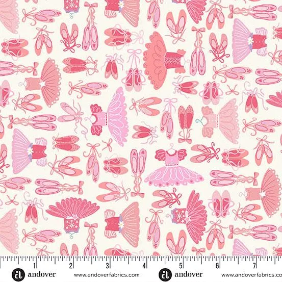 Makower UK, Dance Class-Tutus Cream