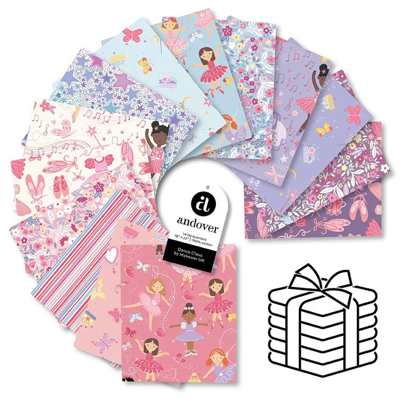 Makower UK, Dance Class, 14 piece Fat Quarter Bundle