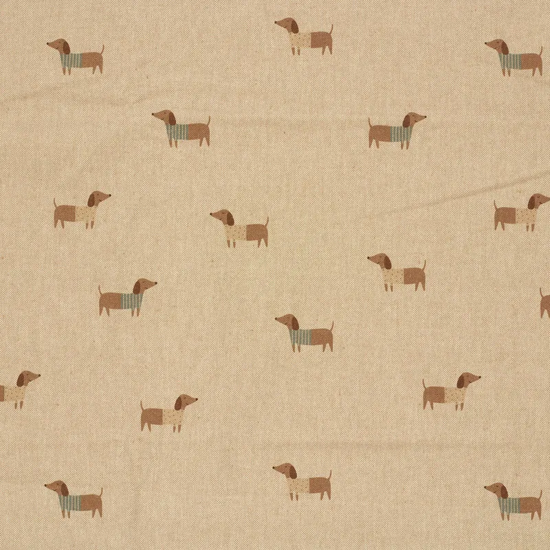 Leinenoptik Hunde – Beige