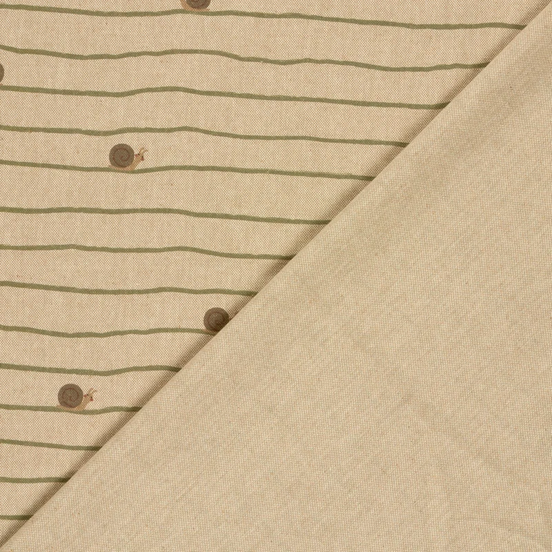 Leinenoptik Schnecken – Beige