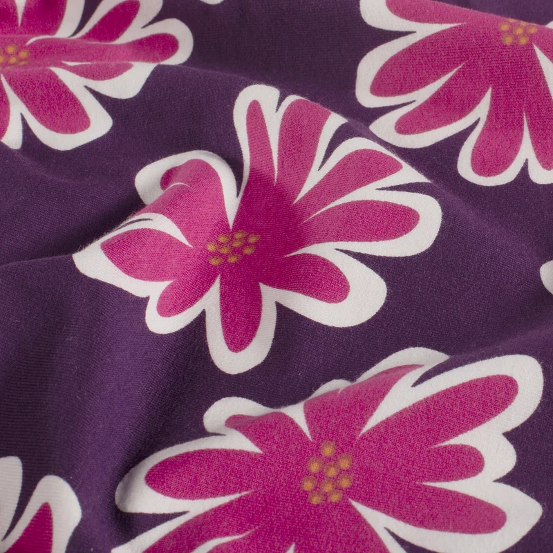 French Terry Blumen – Violett