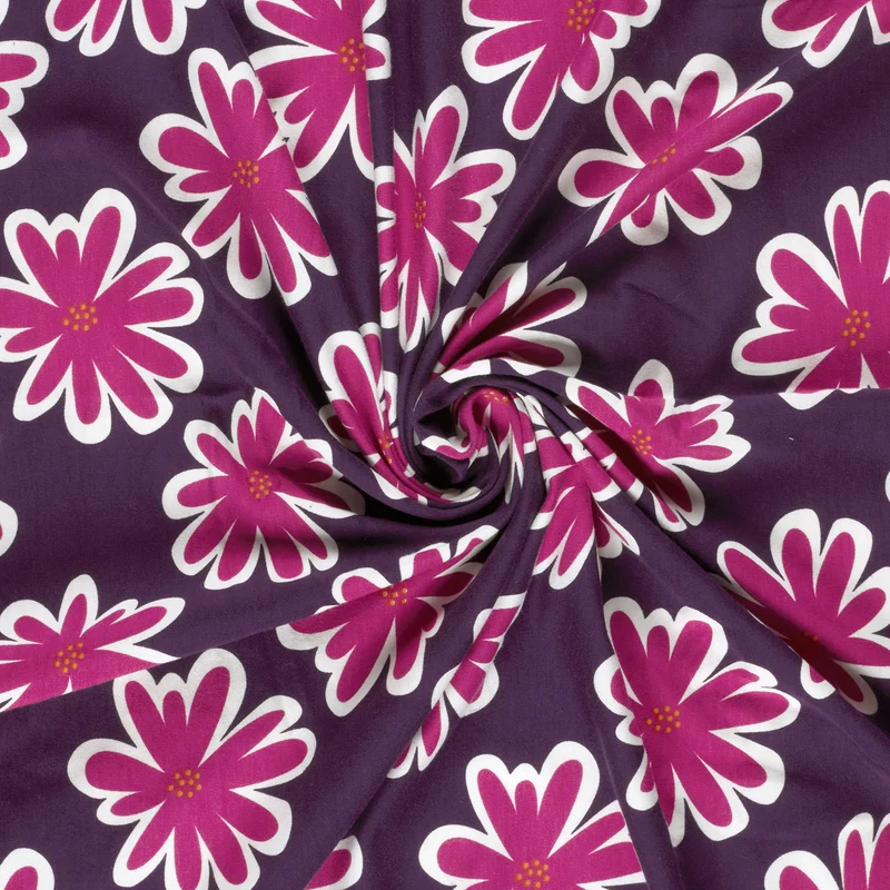 French Terry Blumen – Violett