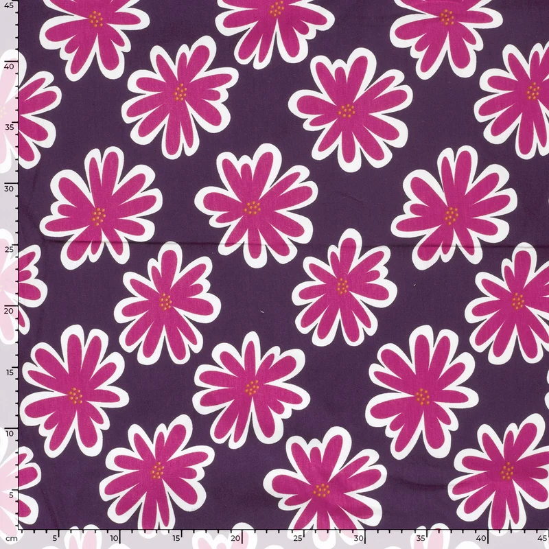 French Terry Blumen – Violett