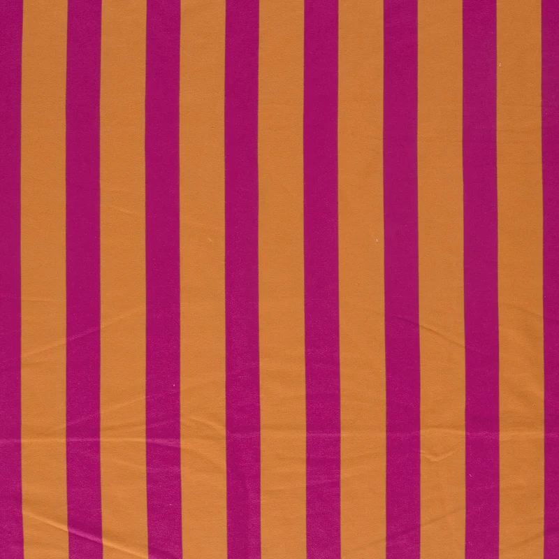 French Terry Streifen – Orange