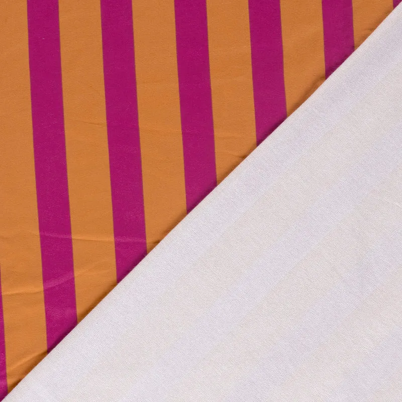 French Terry Streifen – Orange