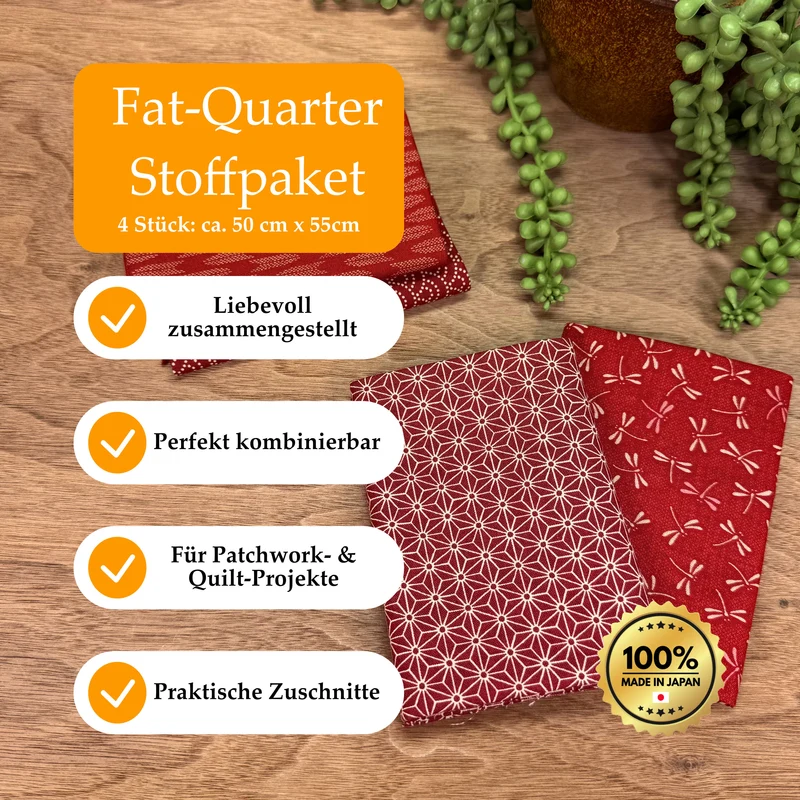 Fat-Quarter Stoffpaket - No.1.12 - Rot
