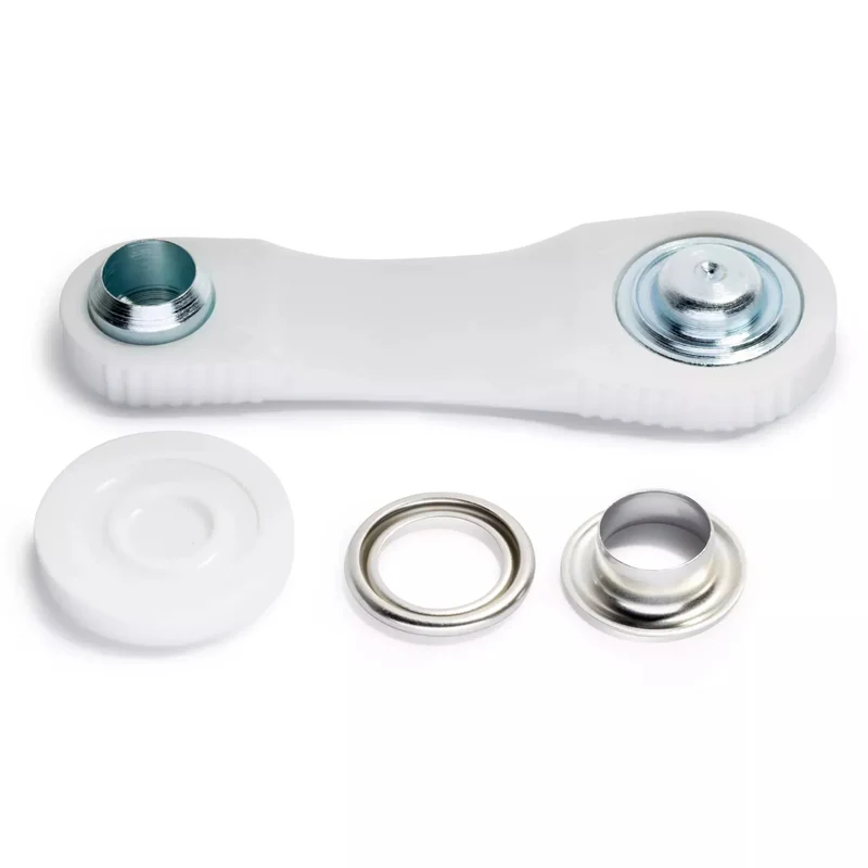 Ösen und Scheiben, 11 mm, silberfarbig