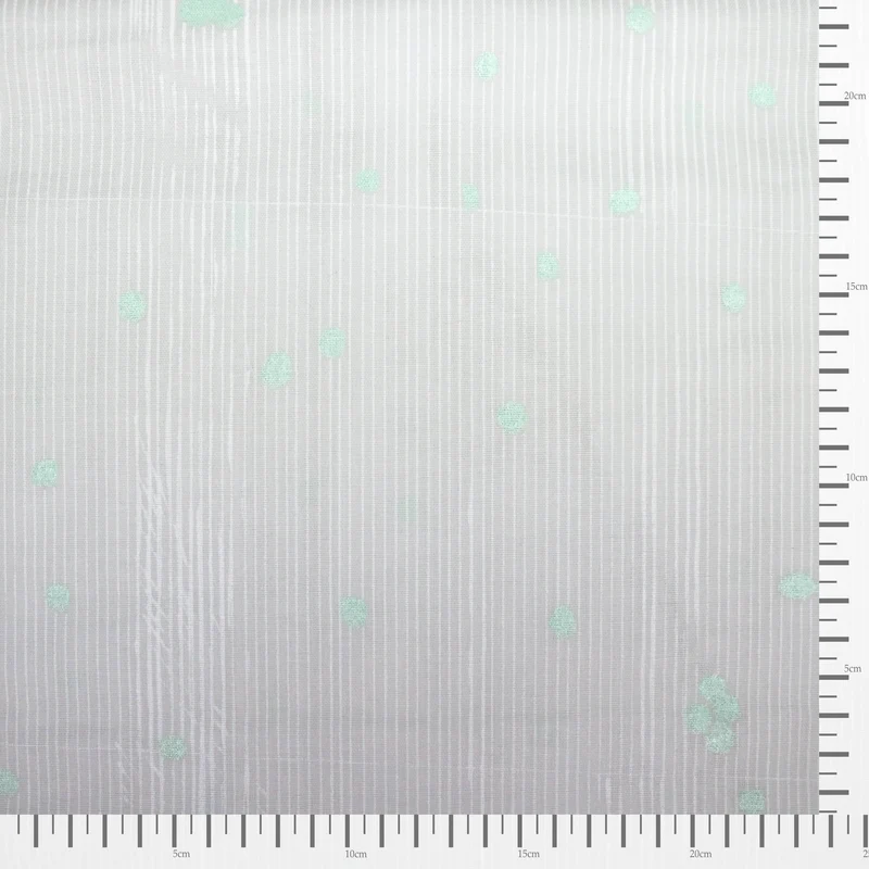 Nani Iro - Poesie Visual - Hellgrau Weiß