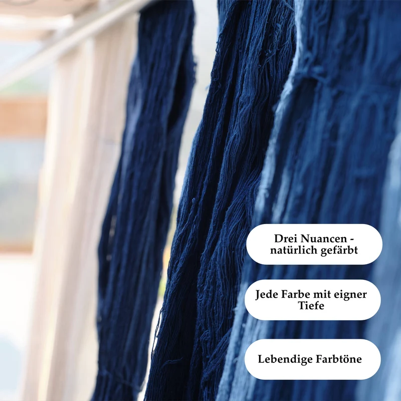 Indigo Sashiko Garn - handgefärbt - 02 nando